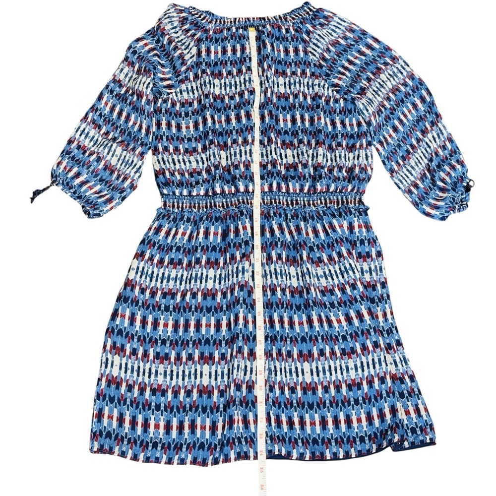 Shoshanna Size 4 Printed Silk Elastic Waist‎ Dress Blue. Lightweight. Lined - Picture 13 of 16
